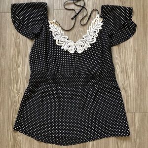 Issho Vintage Polka Dot Top
